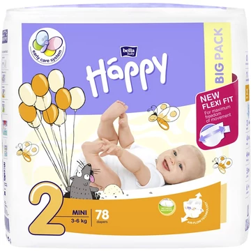 Bella Baby Happy Pelenka Mini 78db-os (2-es méret)