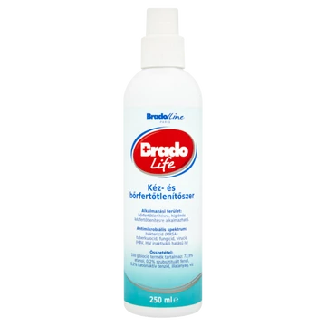Bradolife kéz-és bőrfertőtlenítőszer 250ml pumpás 