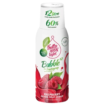 Frutta Max Bubble12 gyümölcsszörp 500ml Light Málna 