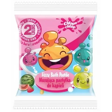 Chlapu Chlap Csillámló színes fürdőbomba 40g Málna/Görögdinnye illattal