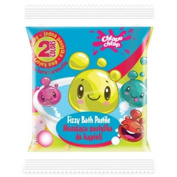 Chlapu Chlap Csillámló színes fürdőbomba 40g Vattacukor/Rágógumi illattal 