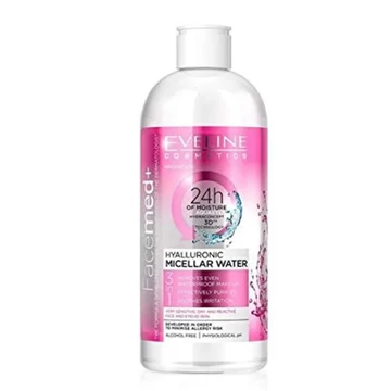 EVELINE FACEMED+ hialuronsavas micellás arclemosó 400ml 