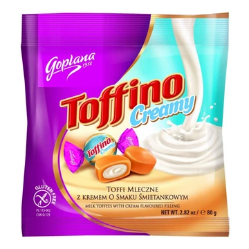 Goplana TOFFINO CREAMY Karamella tejszín ízű krémmel töltve 80g 