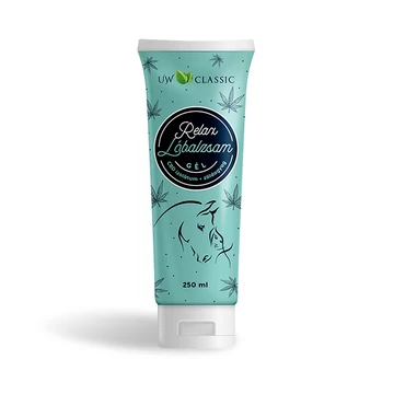 U&amp;W lóbalzsam relax gél 250ml CBD izolátummal és zöldagyaggal tubusos