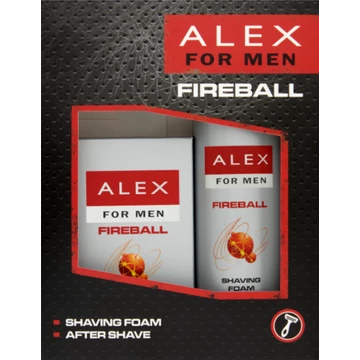 Alex For Men ajándékcsomag (After shave-borotvahab) Fireball