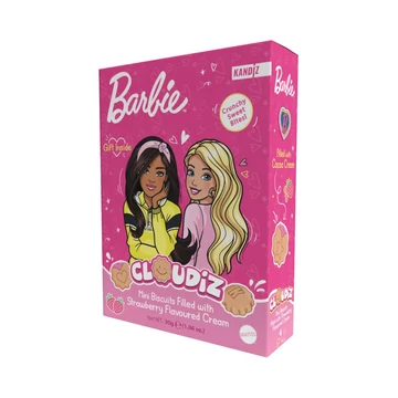 Barbie Cloudiz mini keksz 30g eperkrémmel töltve 