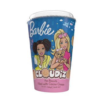 Barbie Cloudiz Pohár mini keksz 125g kakaókrémmel töltve