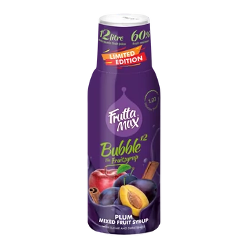 Frutta Max Bubble12 gyümölcsszörp 500ml Alma-Szilva-Fahéj (Limitált)+DRS