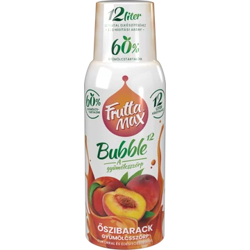 Frutta Max Bubble12 gyümölcsszörp 500ml Őszibarack +DRS