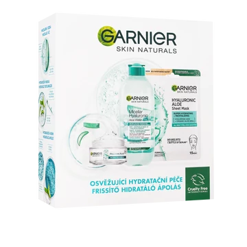Garnier Hyaluronic Aloe Box ajándékcsomag (Skin Naturals Micellás víz 400ml+Arckrém 50ml+Textil Maszk 28g)