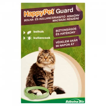 HappyPet Guard Bolha és kullancsriasztó nyakörv macskáknak