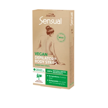 Joanna Sensual Vegán szőrtelenítő szalagok a test szőrtelenítéséhez