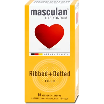 Masculan óvszer 10db-os Ribbed+Dotted