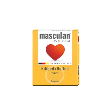 Masculan óvszer 3db-os Ribbed+Dottod