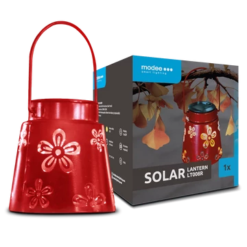 Modee Lighting LED Szolár Napelemes Lámpás LT008R Piros