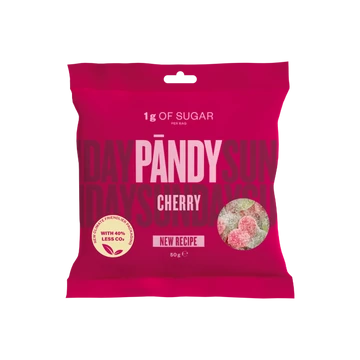 PANDY Gumicukor 50g Cherry (1g Cukor a zacskóban)