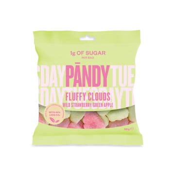 PANDY Gumicukor 50g Fluffy Clouds (1g Cukor a zacskóban)