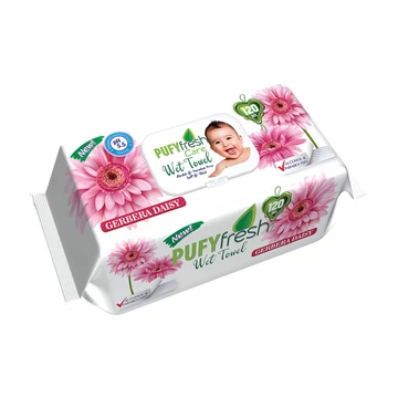 Pufy Fresh popsitörlő kupakos 120db-os Gerbera 