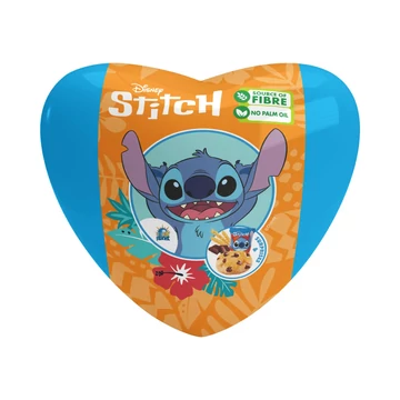 Stitch szivecskés tartó csokis keksszel 11g