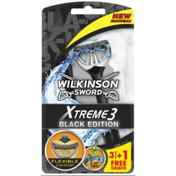 Wilkinson Extreme3 Black 3+1db-os eldobható borotva