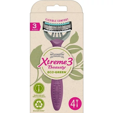 Wilkinson Extreme3 ECO Green Beauty 4db-os női eldobható borotva