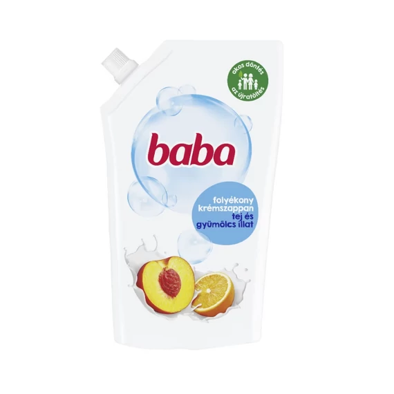 Baba foly.szappan út. 500ml Tej és gyümölcsillat 