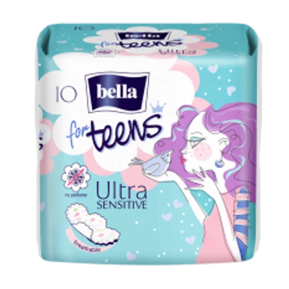 Bella for Teens eü.betét 10db-os Sensitive (kék)