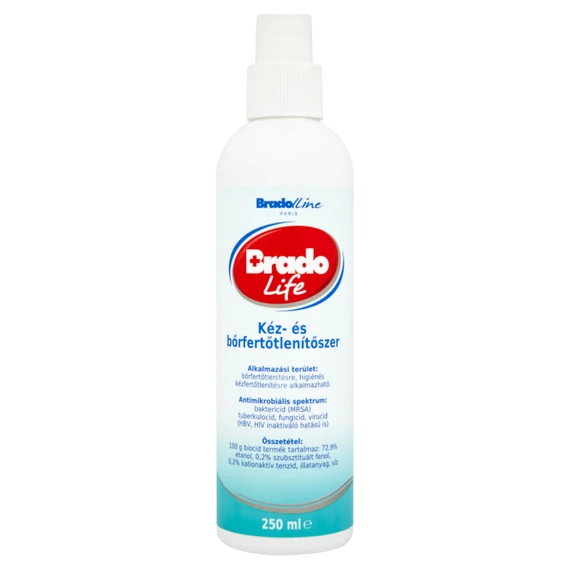Bradolife kéz-és bőrfertőtlenítőszer 250ml pumpás 