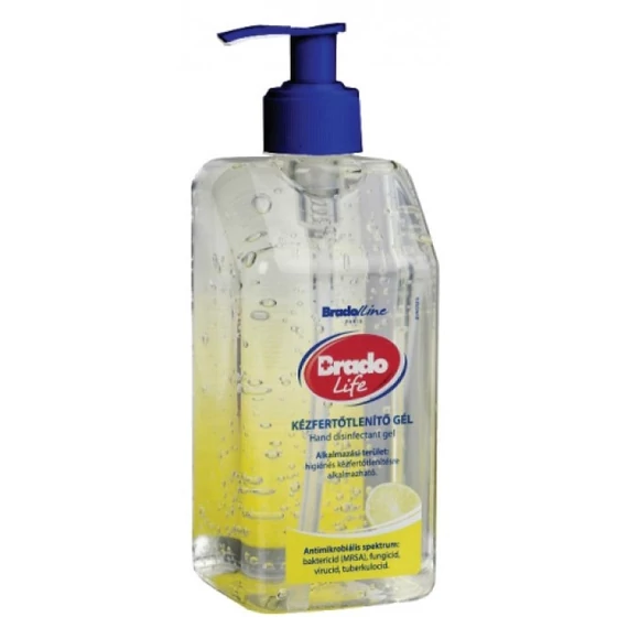 Bradolife kézfertőtlenítő gél 500ml Citrom