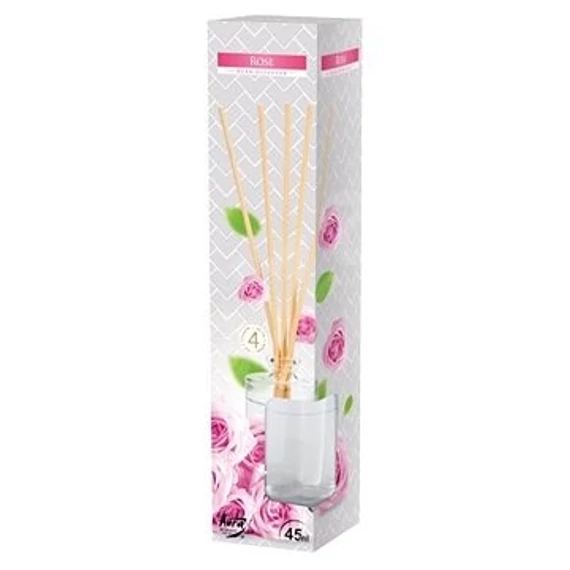 Aura pálcikás aroma diffúzor 45ml Rózsa
