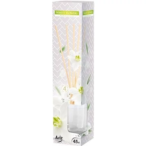 Aura pálcikás aroma diffúzor 45ml White Flowers