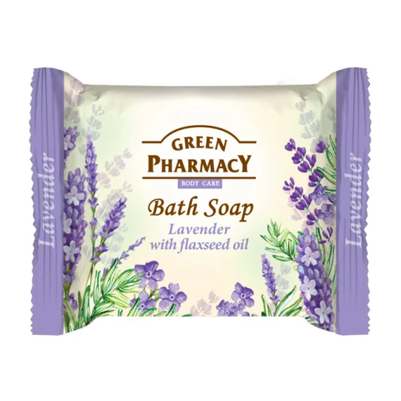 Green Pharmacy szappan 100gr levendula és lenmagolaj tartalommal 