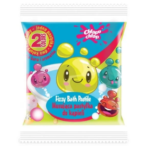Chlapu Chlap Csillámló színes fürdőbomba 40g Vattacukor/Rágógumi illattal 