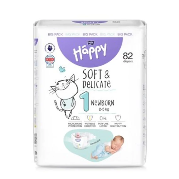 Bella Happy Soft&Delicate Pelenka Newborn 2-5kg 82db-os