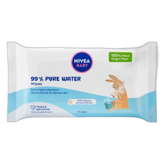 Nivea Baby popsitörlő 57db Pure Water