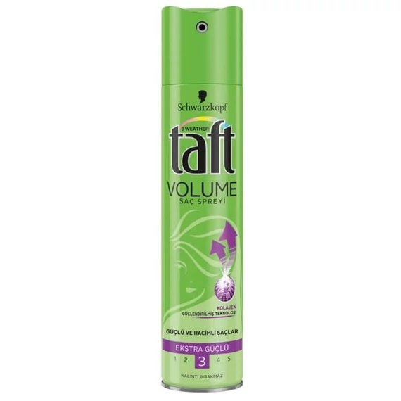 Taft hajlakk 250ml Volume Extra Stark 3-as (zöld)