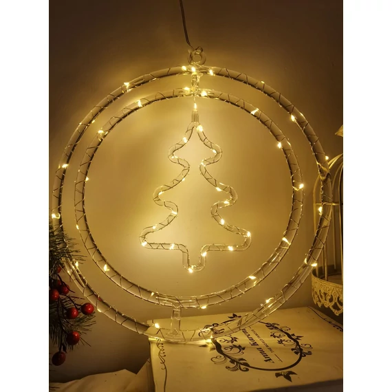 Modee Karácsonyi LED Dekoráció Ablakra Elemes C3007