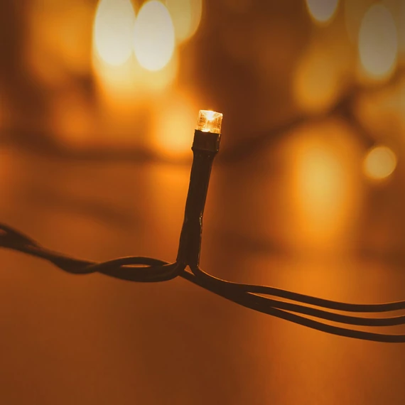 Modee Karácsonyi LED Füzér Plastic Adapteres C2004 (200LED/20m/10cm) Warm 