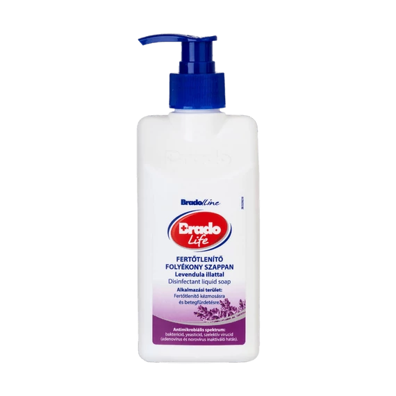 Bradolife fertőtlenítő foly.szappan pumpás 350ml Levendula