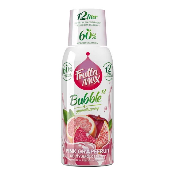 Frutta Max Bubble12 gyümölcsszörp 500ml Pink Grapefruit +DRS