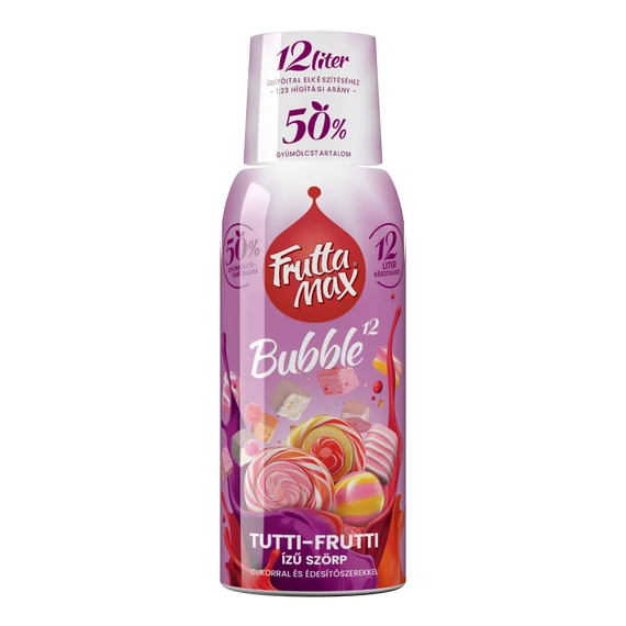 Frutta Max Bubble12 gyümölcsszörp 500ml Tutti-Frutti +DRS