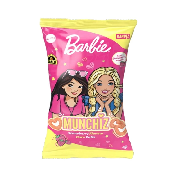 Barbie Munchiz kukorica puffancs Strawberry 40g 
