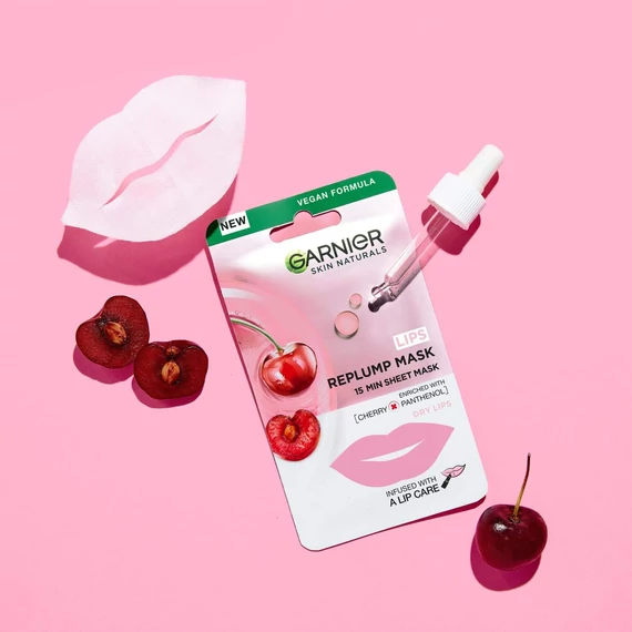 Garnier Skin Naturals Ajakmaszk 5g Cseresznyekivonattal és panthenollal