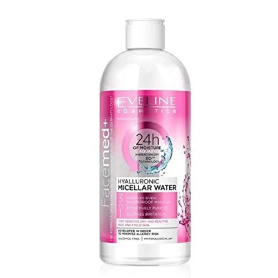 EVELINE FACEMED+ hialuronsavas micellás arclemosó 400ml 