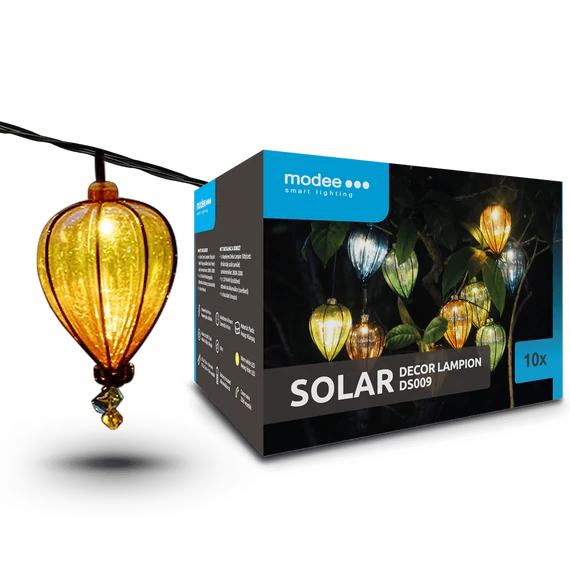 Modee Lighting LED Szolár Napelemes Lampion 10db-os 4,9m DS009