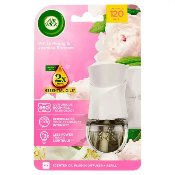 Airwick elektromos légfrissítő kész+ut 19ml White Peony&Jasmine Blossom 