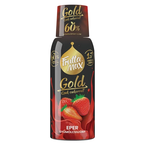 Frutta Max Gold gyümölcsszörp 500ml Eper+DRS