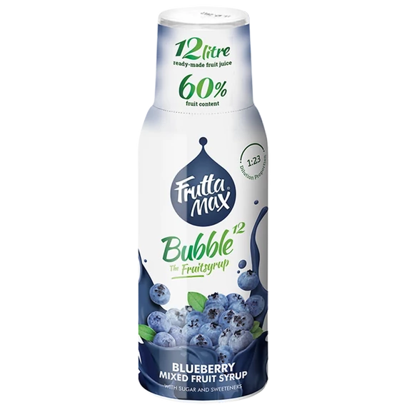 Frutta Max Bubble12 gyümölcsszörp 500ml Áfonya +DRS