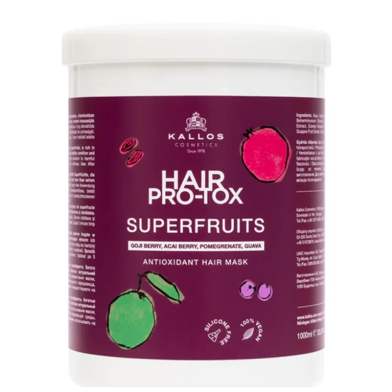 Kallos hajpakolás 1l Hair Pro-Tox SuperFruits