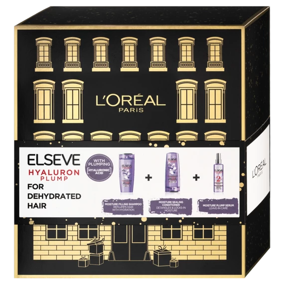 L'ORÉAL Elseve Hyaluron Plump ajándékcsomag (sampon 250ml+balzsam 200ml+szérum 150ml)
